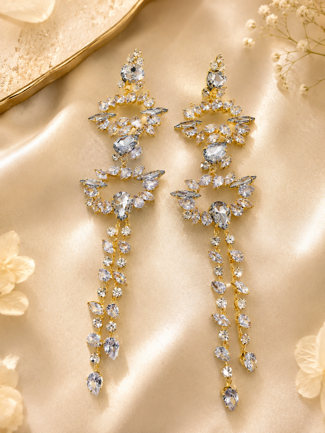 Luxury Crystal Chandelier Drop Earrings