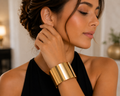 Luxe Aura Gold Cuff Bangle