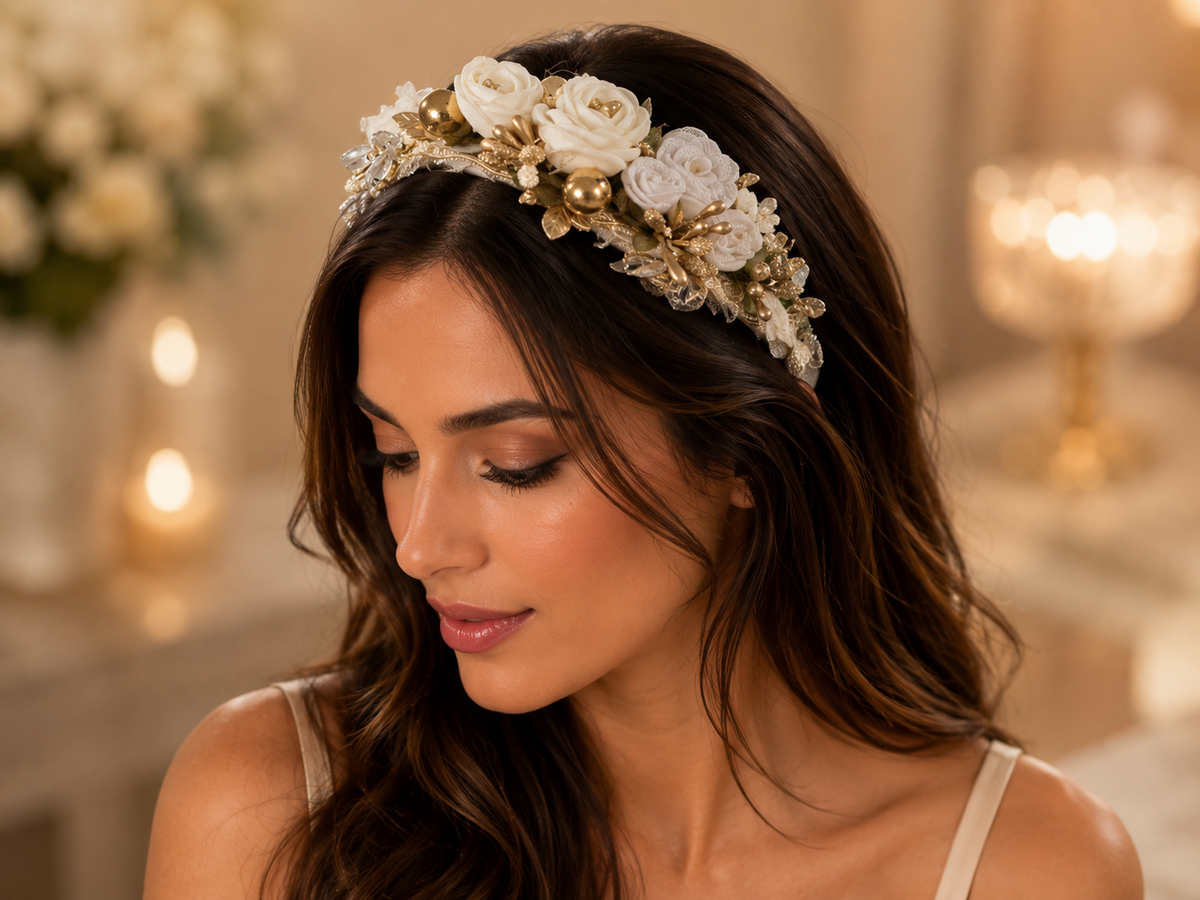 Ivory Blossom Luxe Headband