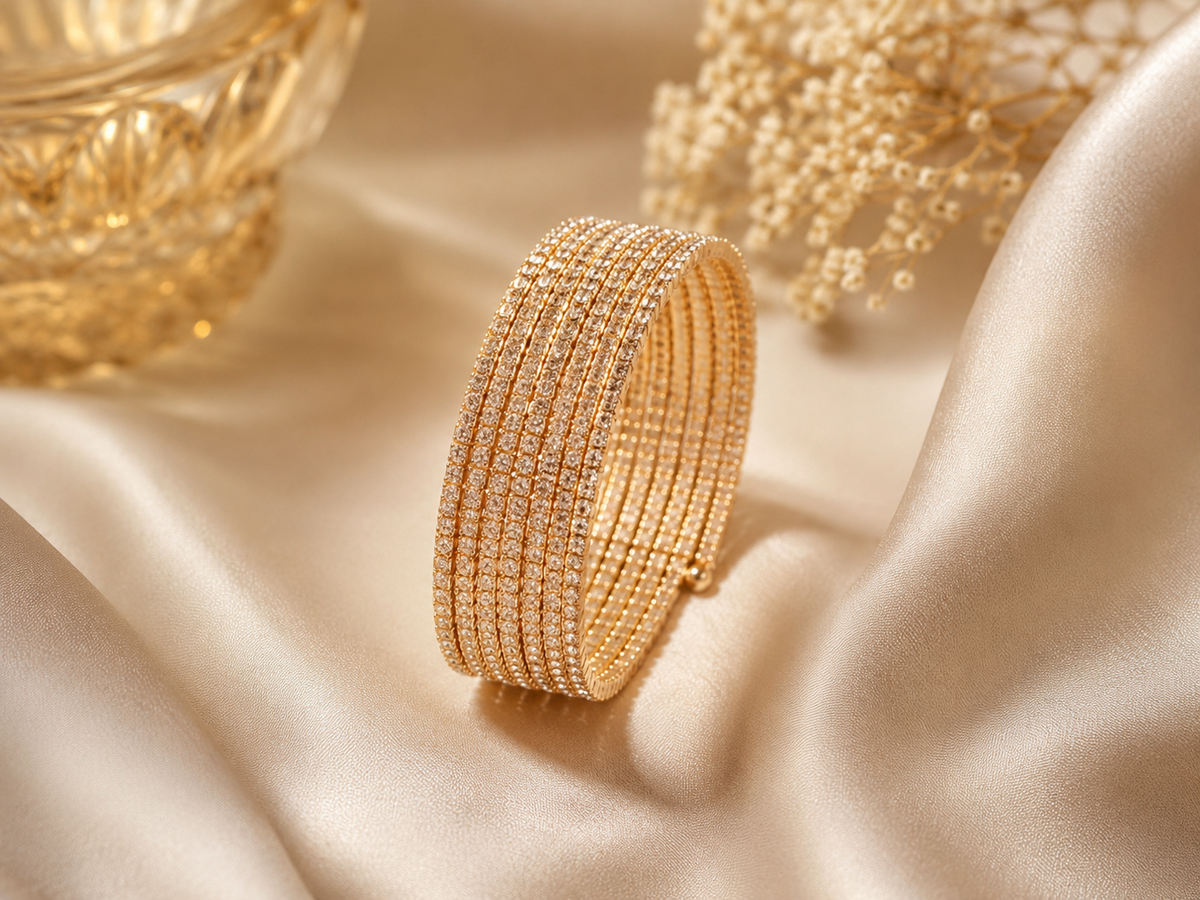 Dazzle Crystal Luxe Bangle Set