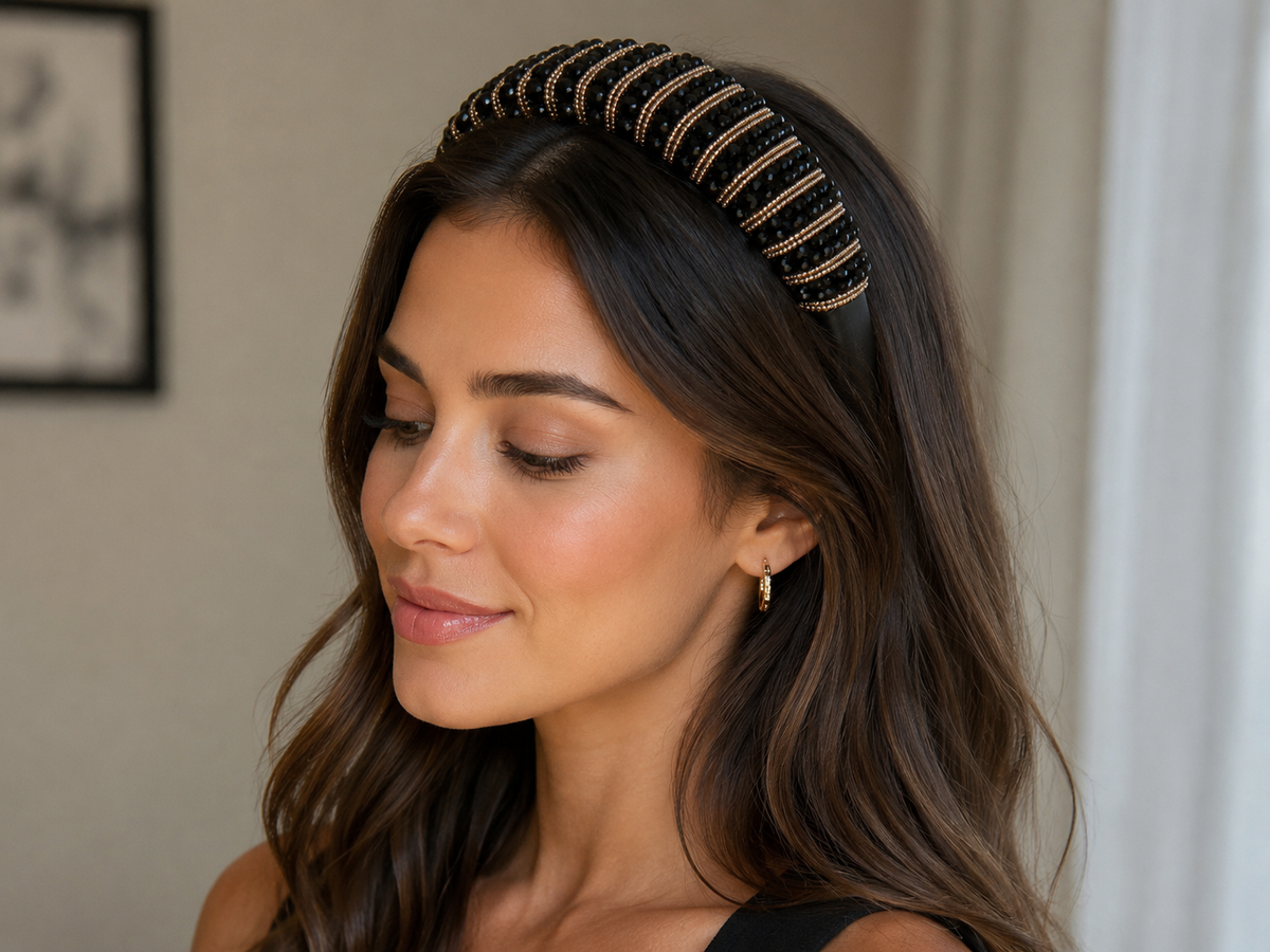 Midnight Glam Crystal Headband