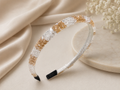 Elegant Champagne Beaded Headband