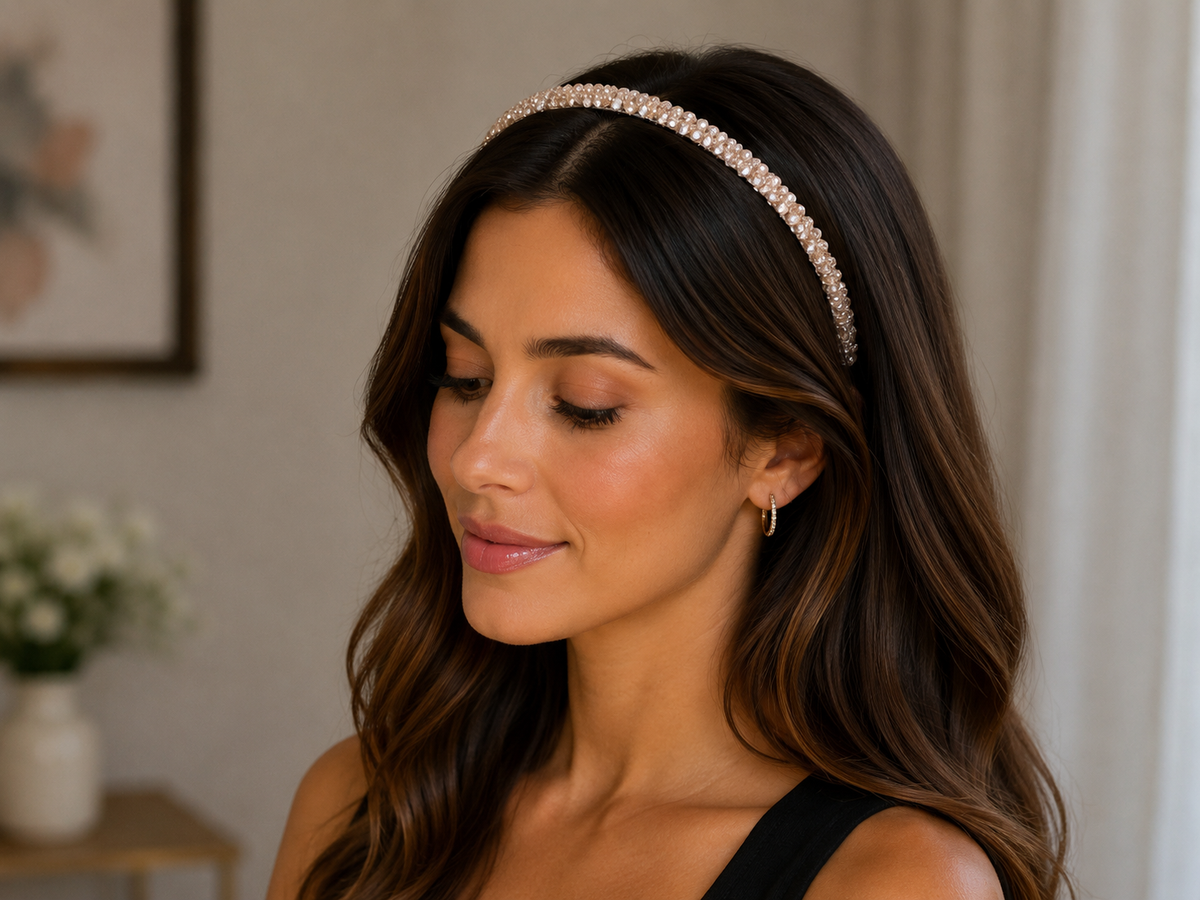 Blush Crystal Elegance Headband