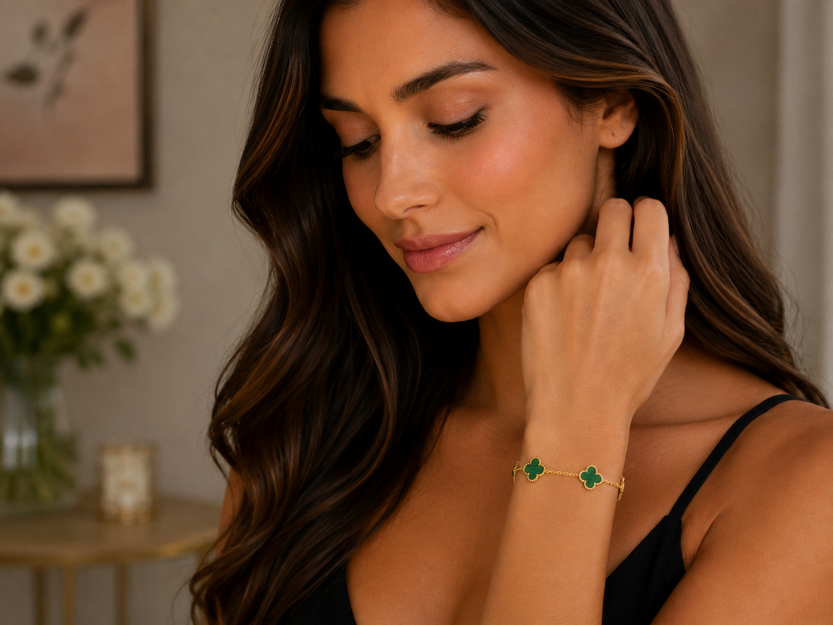 Emerald Clover Luxe Bracelet