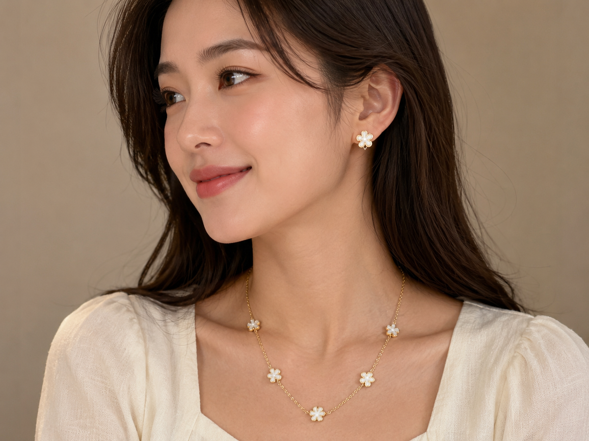Floral Elegance Necklace & Earring Set