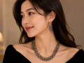 Midnight Crystal Elegance Necklace & Earring Set