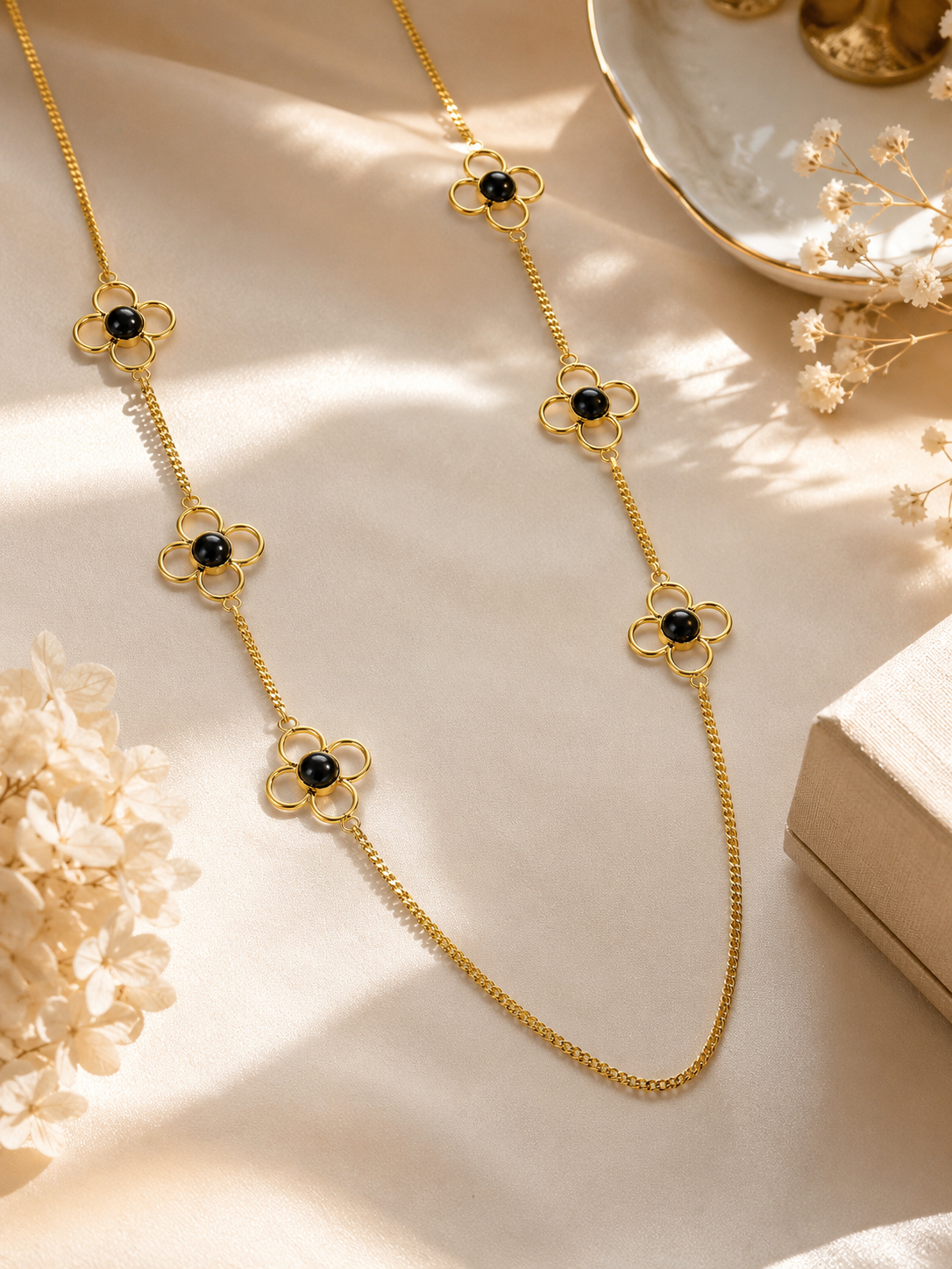 Midnight Bloom Station Necklace