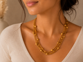 Golden Harmony Multi-Layer Beaded Necklace
