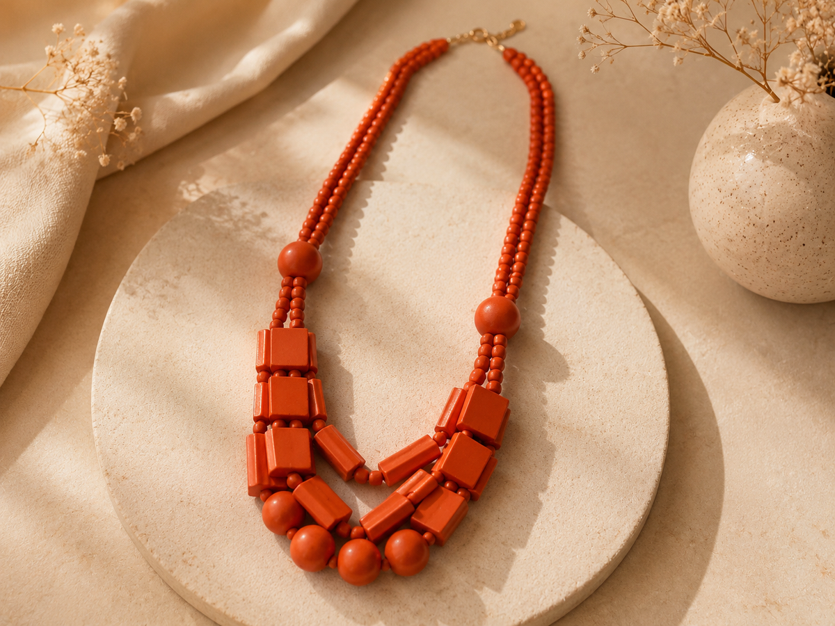 Sunset Terra Statement Beaded Necklace