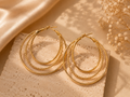 Golden Harmony Layered Hoop Earrings