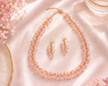 Blush Bloom Crystal Necklace & Earrings Set